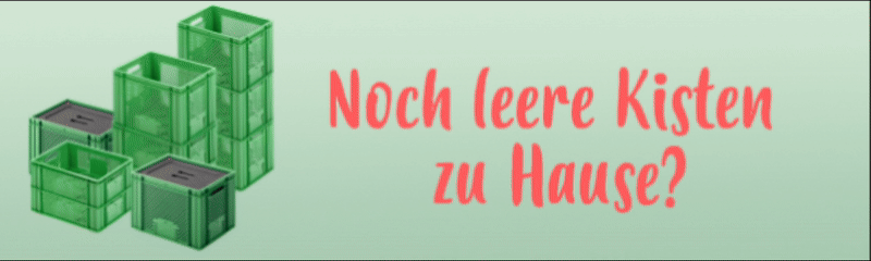 animiertes Banner Kisten zurückgeben