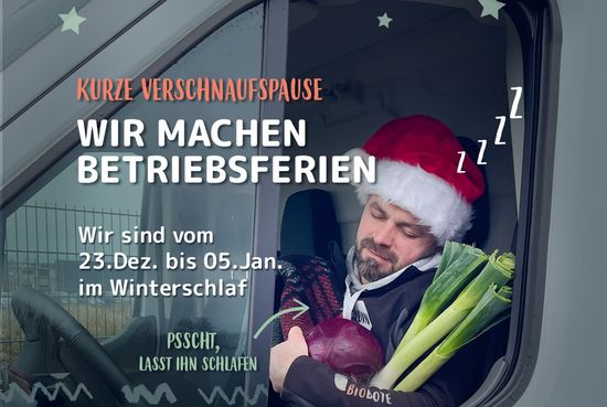 Kurze Verschnaufspause bis zum 02. Januar