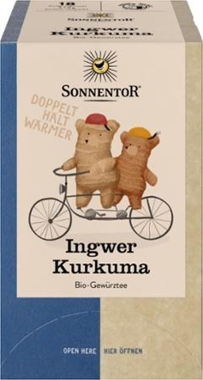 Produktfoto zu Sonnetor - Ingwer Kurkuma Tee - 18 x 1,8g