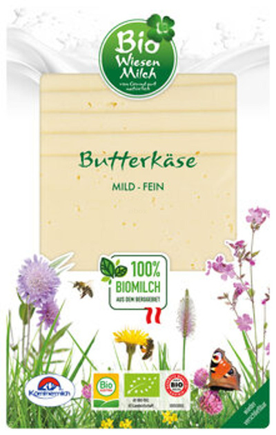 Produktfoto zu BioWiesenmilch - Butterkäse Scheiben - 100g