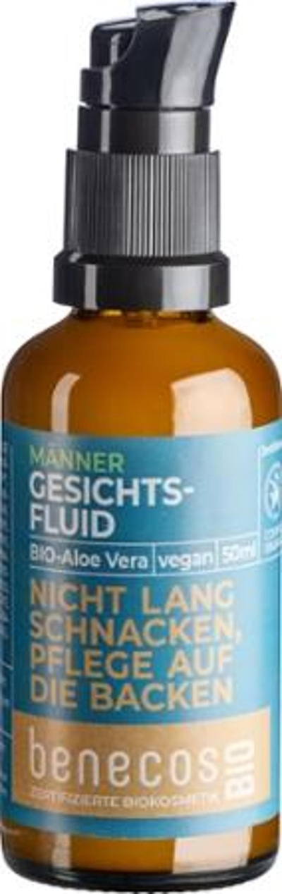 Produktfoto zu Benecos - Männer Gesichtsfluid Aloe Vera NICHT LANG SCHNACKEN, PFLEGE AUF DIE BACKEN - 50ml