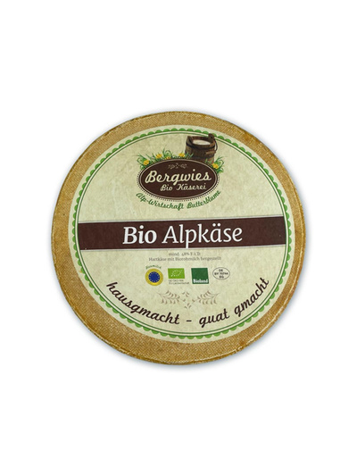 Produktfoto zu Bergwies -  Bio Alpkäse , 48%Fett i. Tr.