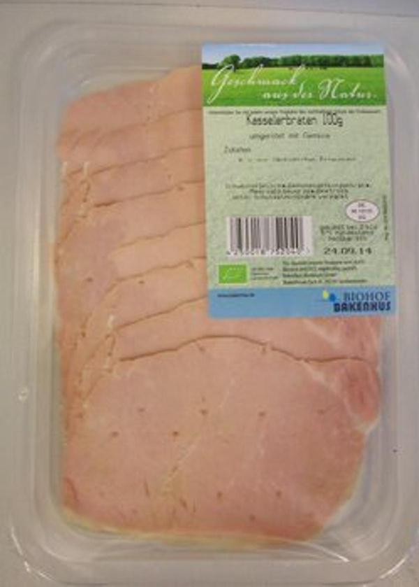 Produktfoto zu NL Bioladen Bratenaufschnitt Kasseler Art - 80g