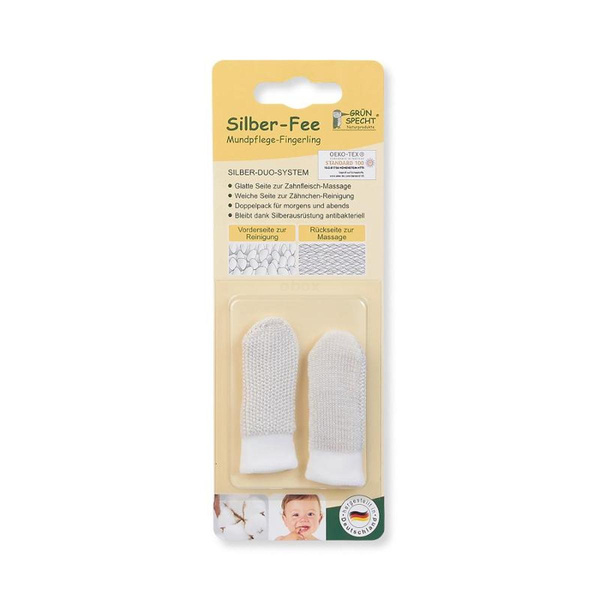 Produktfoto zu Grünspecht Mundpflegefingerling Silber-Fee - 1 Stück