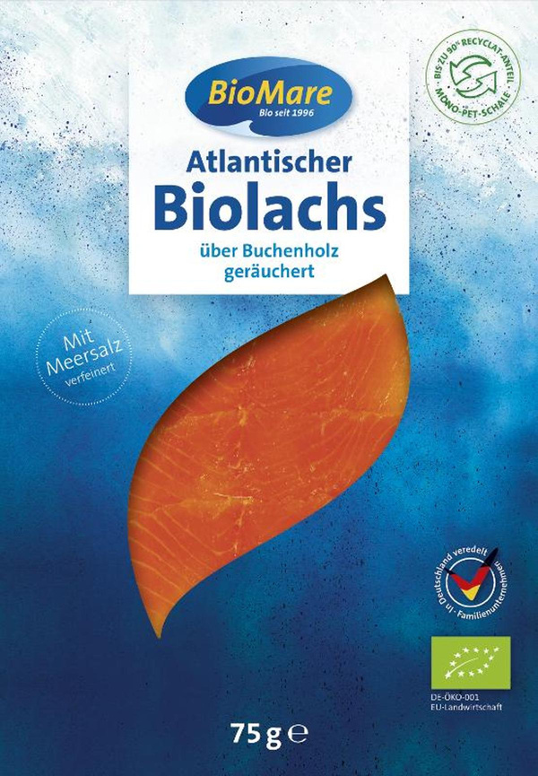 Produktfoto zu BioMare - Lachs geräuchert - 75g