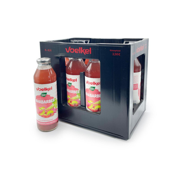 Produktfoto zu Voelkel - Rhabarber Saft - 8 x 0,5l