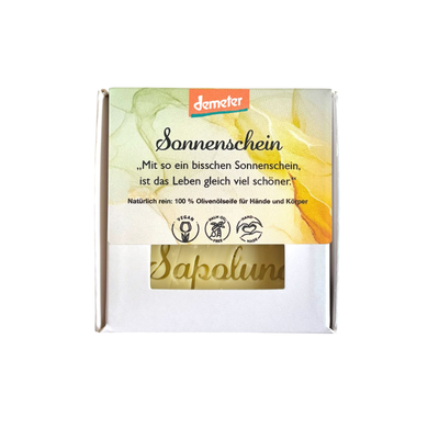 Produktfoto zu Sapoluna - Olivenölseife Sonnenschein - 70g
