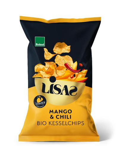 Produktfoto zu Lisas Bio-Kesselchips - Mango Chili - 115g