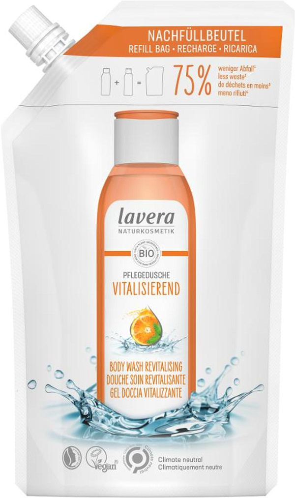 Produktfoto zu Lavera - Nachfüllbeutel vitalisierende Dusche - 500ml