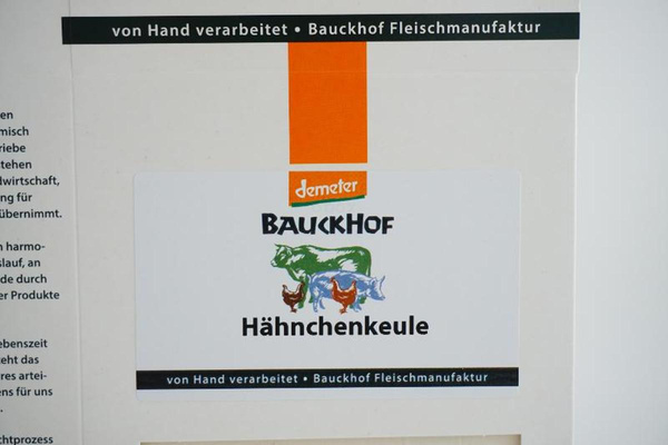 Produktfoto zu Bauckhof - Hähnchenkeule ungewürzt, tiefgekühlt - 2 Stück