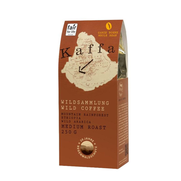 Produktfoto zu Kaffa - Wildkaffee medium, ganze Bohne - 250g