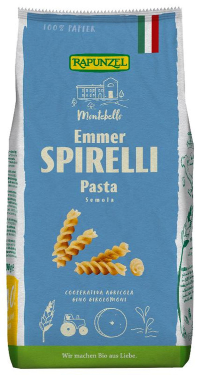 Produktfoto zu Rapunzel - Emmer-Spirelli Semola - 500g
