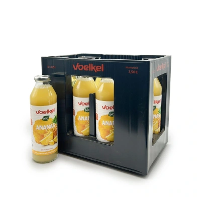 Produktfoto zu Voelkel - Ananassaft - 8 x 0,5l