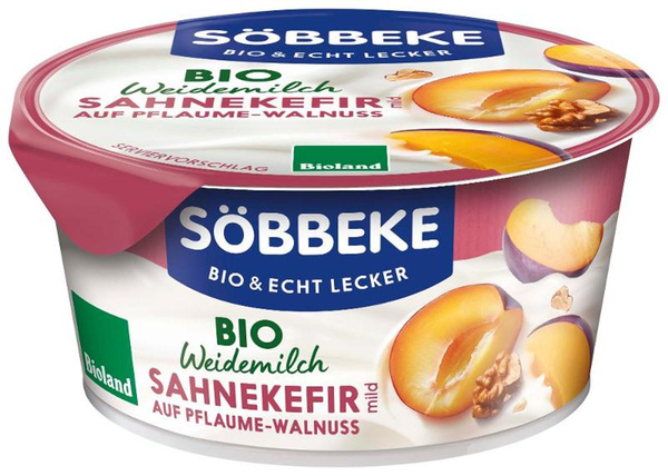 Produktfoto zu Söbbeke - Sahne Kefir Pflaume-Walnuss - 150g