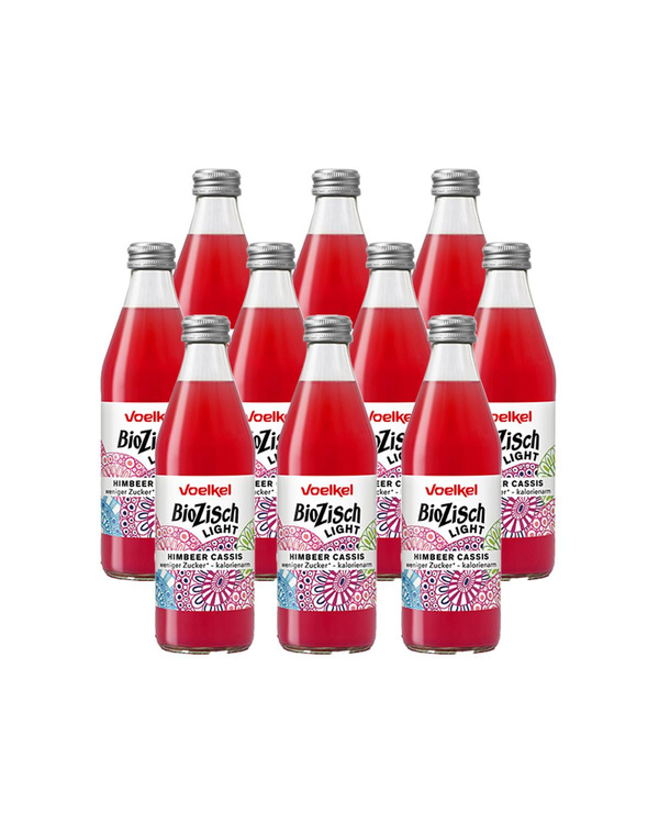 Produktfoto zu Voelkel - Bio Zisch leicht Himbeer Cassis - 10 x 0,33l