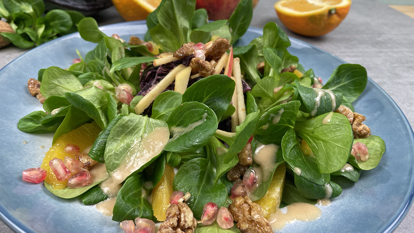 Rezeptbild für 83. Winterlicher Feldsalatkranz