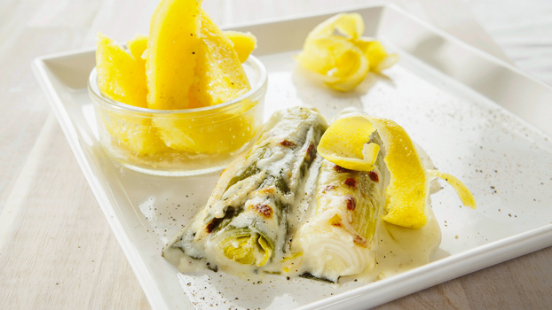 Rezeptbild für 258. Parmesanlauch aus dem Ofen mit Zitronen Olivenöl Kartoffeln