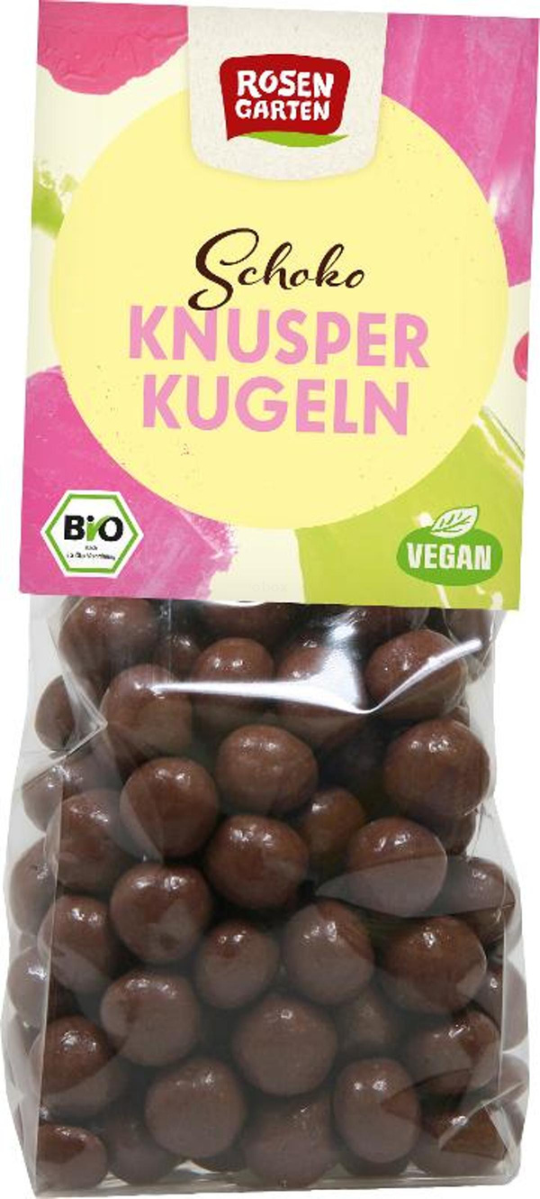 Produktfoto zu Rosengarten Schoko Knusperkugeln - 80g