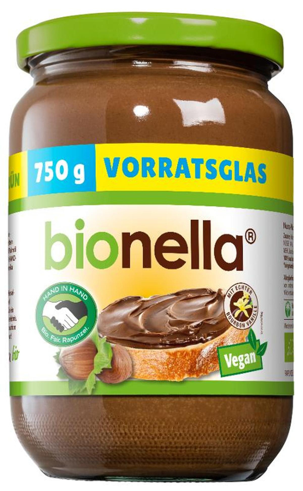 Produktfoto zu Rapunzel - bionella Nussnougatcreme, vegan - 750g