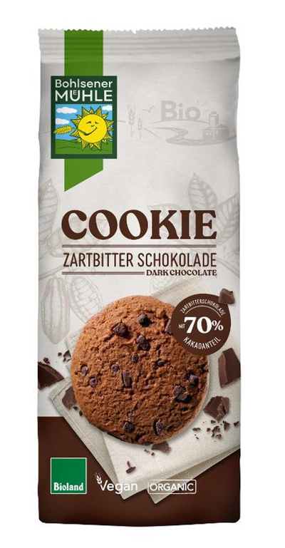 Produktfoto zu Bohlsener Mühle - Cookie Zartbitterschokolade - 175g