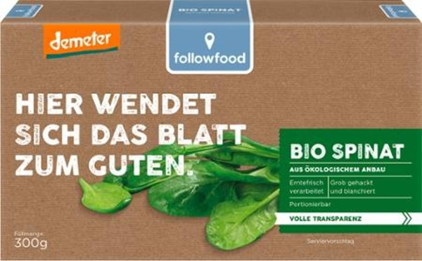 Produktfoto zu Followfood TK-Blattspinat - 300g