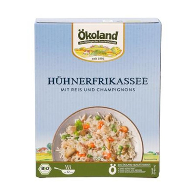Produktfoto zu Ökoland - Hühnerfrikassee, tiefgekühlt - 450g