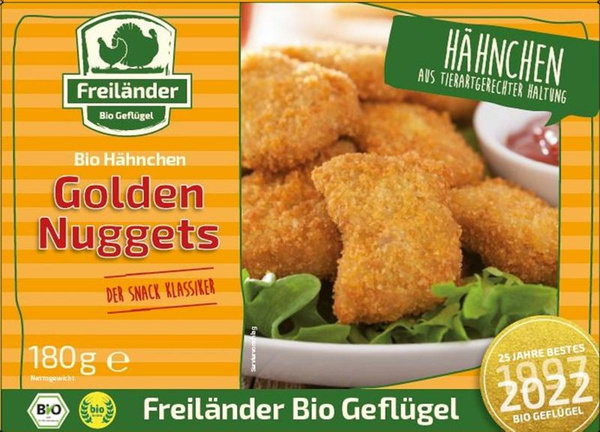 Produktfoto zu Freiländer - Hähnchen Nuggets, tiefgekühlt - 180g (9 Stück)