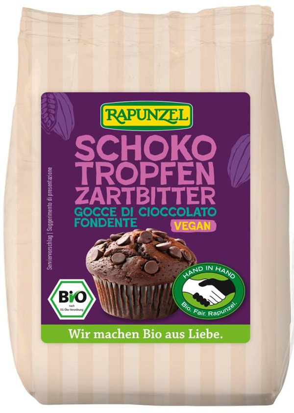Produktfoto zu Rapunzel - Schokotropfen Zartbitter - 100g