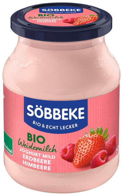 Produktfoto zu Söbbeke - Joghurt Pur Bio Erdbeere-Himbeere, 3,8% - 500g