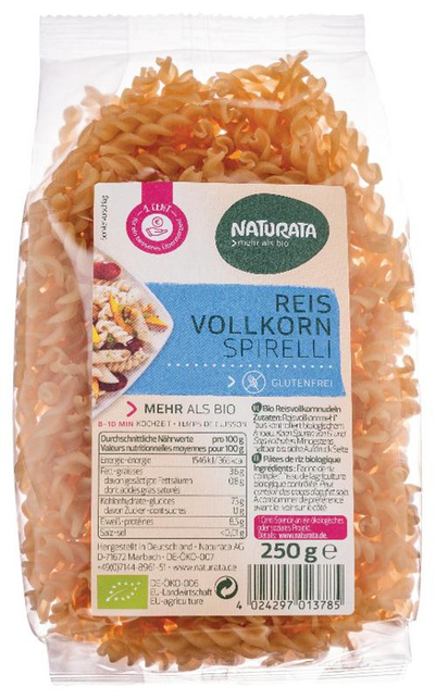 Produktfoto zu Naturata - Vollkorn Reis Spirelli - 250g