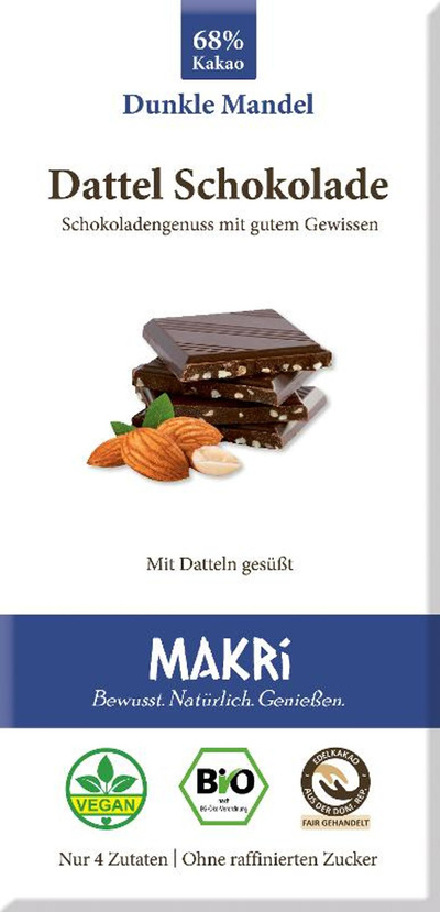 Produktfoto zu Makri - Dattel Schokolade Mandel - 85g