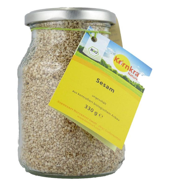 Produktfoto zu Kornkraft - Sesam ungeschält im Mehrwegglas - 330g