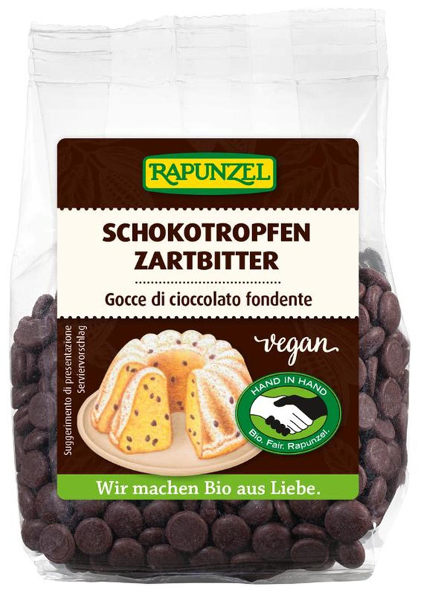 Produktfoto zu Rapunzel - Schokotropfen Zartbitter - 100g