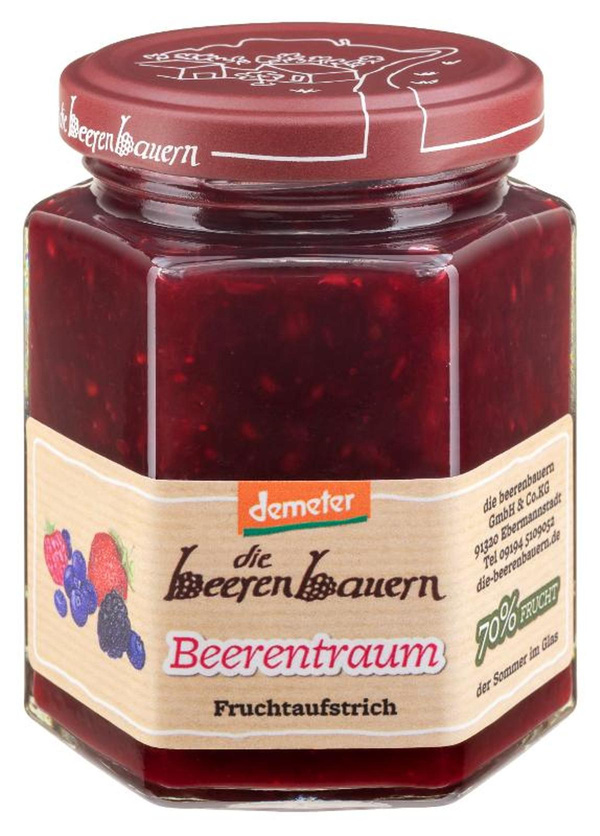Produktfoto zu Die Beerenbauern - Beerentraum Fruchtaufstrich - 200g