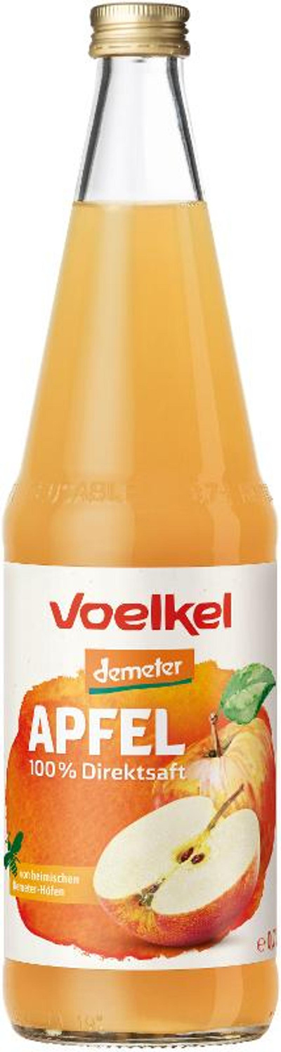 Produktfoto zu Voelkel - Apfelsaft Streuobst, naturtrüb - 0,75l