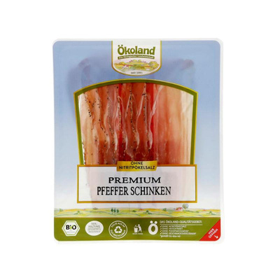 Produktfoto zu Ökoland - Premium Pfefferschinken - 70g