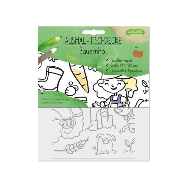 Produktfoto zu Mal mich bunt - Ausmal Tischdecke Bauernhof