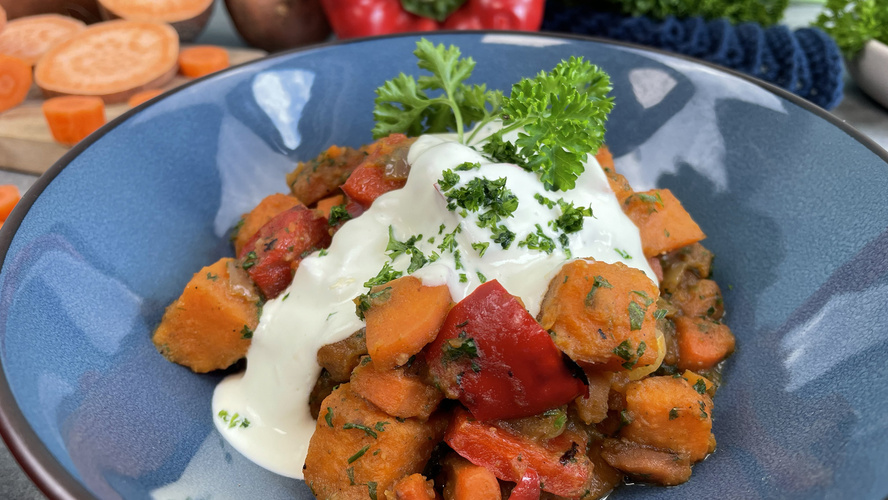 Rezeptbild für 101. Schnelles Pfannengericht mit Süßkartoffeln