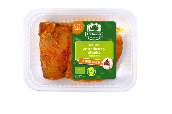 Produktfoto zu Freiländer - Putenbruststeaks, mariniert Paprika - ca. 350g