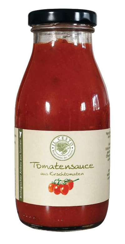 Produktfoto zu Il Cesto - Tomatensauce natur aus Kirschtomaten - 0,25l