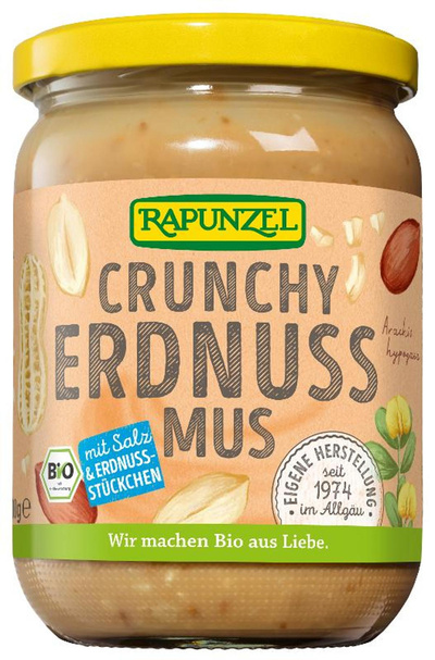 Produktfoto zu Rapunzel - Erdnussmus Crunchy mit Salz - 500g