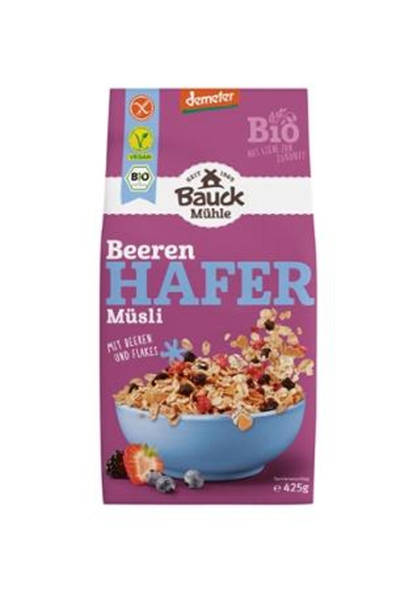 Produktfoto zu Bauckhof - Hafermüsli mit Beeren, glutenfrei - 425 g