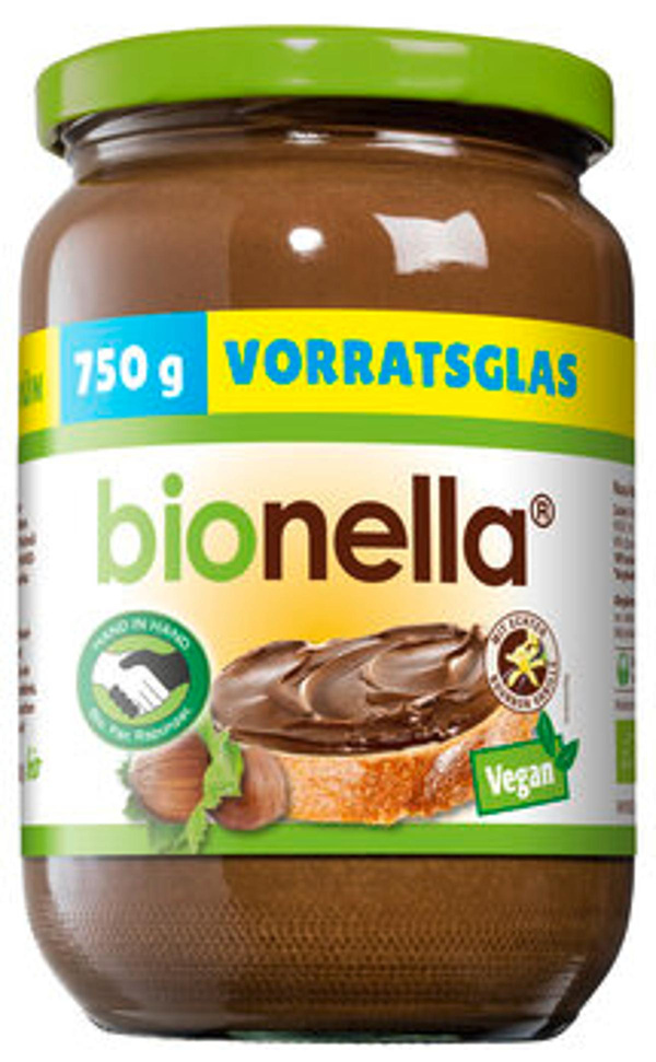Produktfoto zu Rapunzel - bionella Nussnougatcreme, vegan - 750g