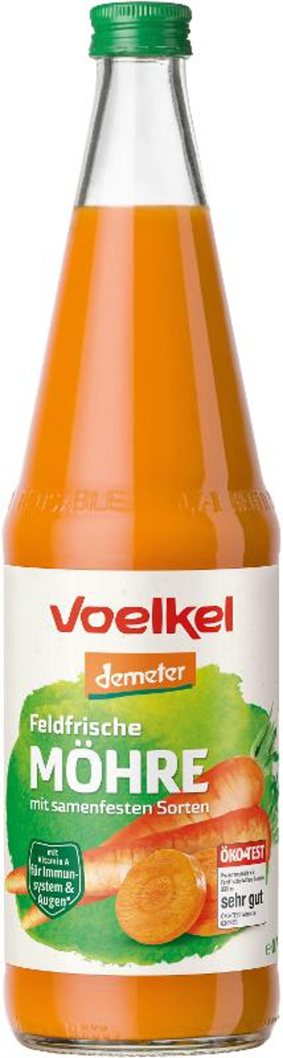 Produktfoto zu Voelkel - Möhrensaft feldrisch - 0,7l