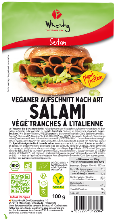 Produktfoto zu Wheaty - Vegane Salami - 100g