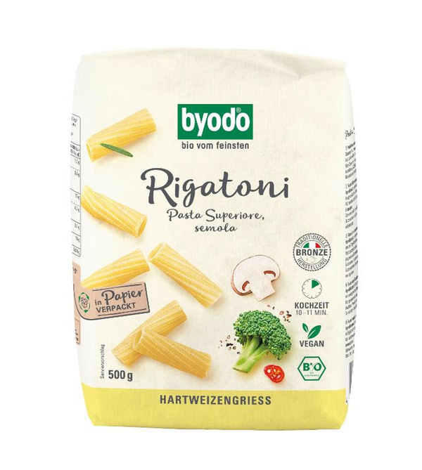 Produktfoto zu byodo - Rigatoni semola - 500g