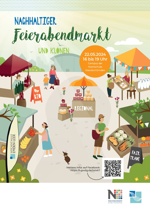 Nachhaltiger Feierabendmarkt Campus Hochschule Emden
