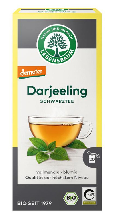 Produktfoto zu Lebensbaum - Schwarztee Darjeeling - 20 x 2g