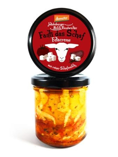 Produktfoto zu Jakobsberger MilchHandwerker - Fanti das Schaf - Fetacreme mit Paprika - 135g