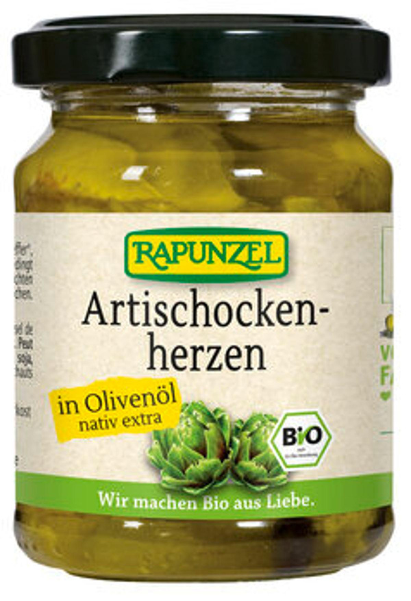 Produktfoto zu Rapunzel - Artischockenherzen in Olivenöl - 120g